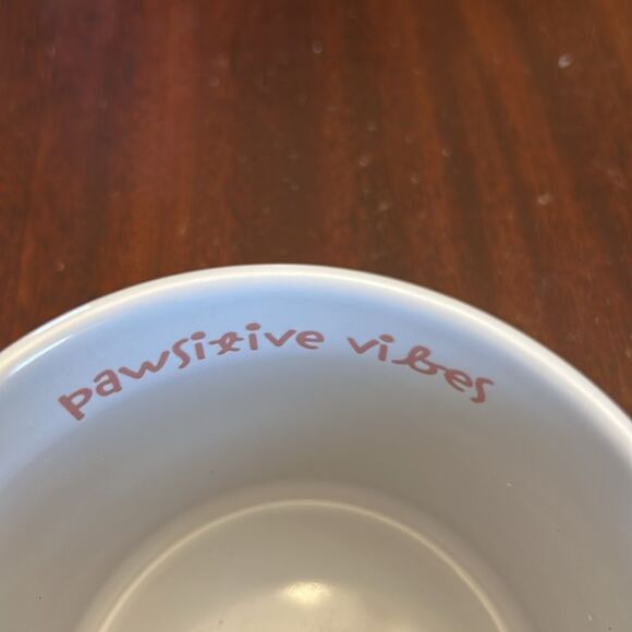 Clay Art Pawsitive Vibes white and pink Dog Mug - Picture 5 of 7